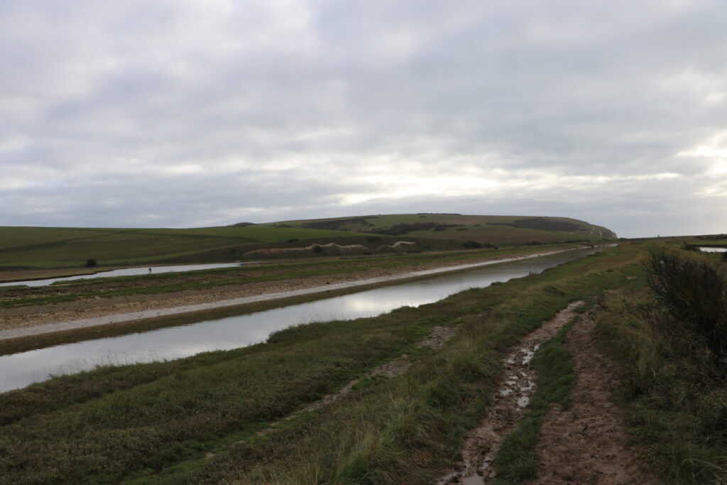 Cuckmere Havenまでのぬかるんだ道